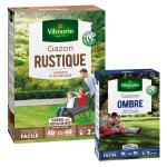 Rustique - Gazon Rustique - 1 kg + Gazon Ombre - 250 g - face recto